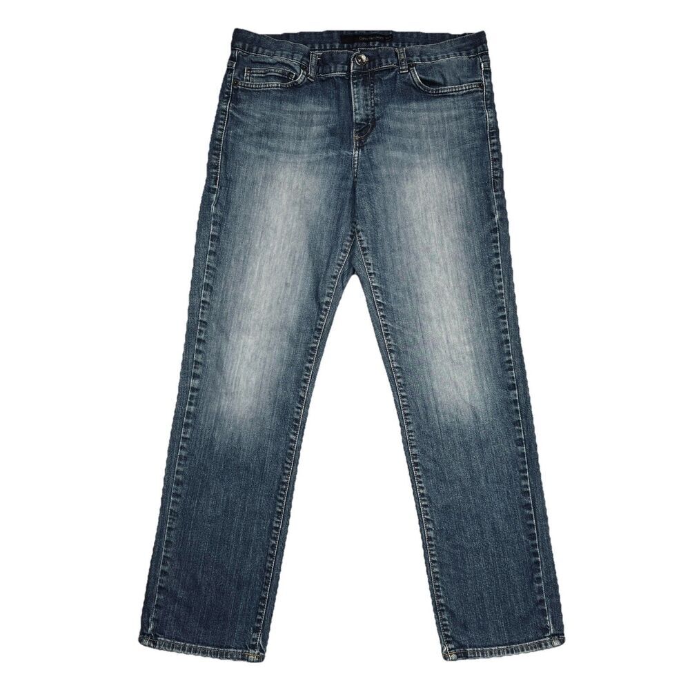 Calvin Klein Straight Jeans Womens 31/12 Blue Denim Measures 34 x 29.5